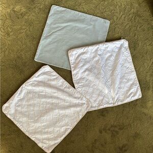 IKEA SANELA Blue Velvet Pillow Cover and 2 GOKVALLA Covers 20” Metallic Trim